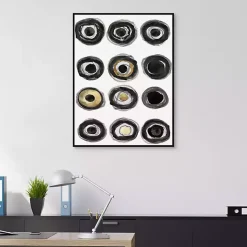 Kirklands Home Neutral Circles Framed Canvas Art Print Best
