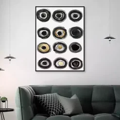 Kirklands Home Neutral Circles Framed Canvas Art Print Best