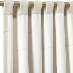 Kirklands Home Neutral Clipped Stripe Curtain Panel Set, 84 in. Tan Hot