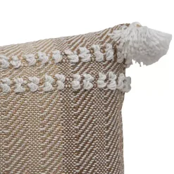 Kirklands Home Neutral Colorblock Outdoor Lumbar Pillow
