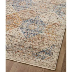 Kirklands Home Neutral Diamond Patchwork Area Rug, 5x7 Outlet