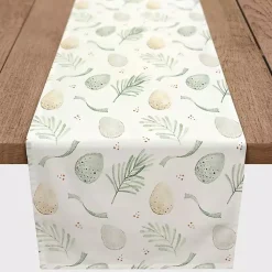Easter Decorations>Kirklands Home Neutral Eggs and Ribbon Table Runner, 72 in.
