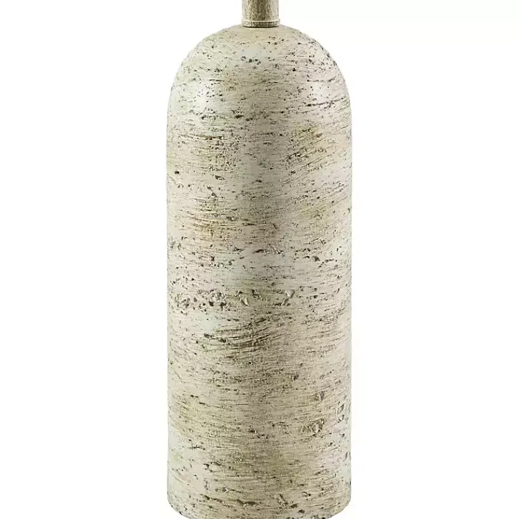 Kirklands Home Neutral Faux Stone Vella Table Lamp Tan New