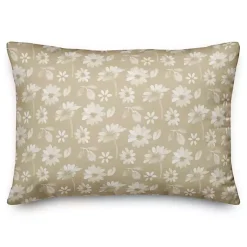 Kirklands Home Neutral Floral Outdoor Throw Pillow Outlet