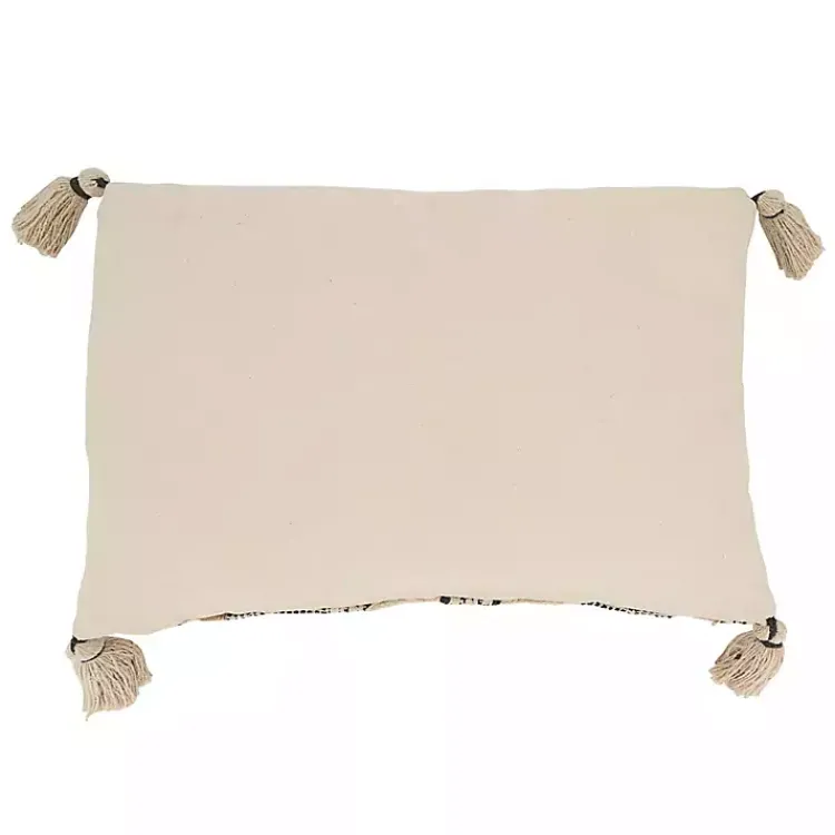Pillows>Kirklands Home Neutral Geometric Stitch Lumbar Pillow
