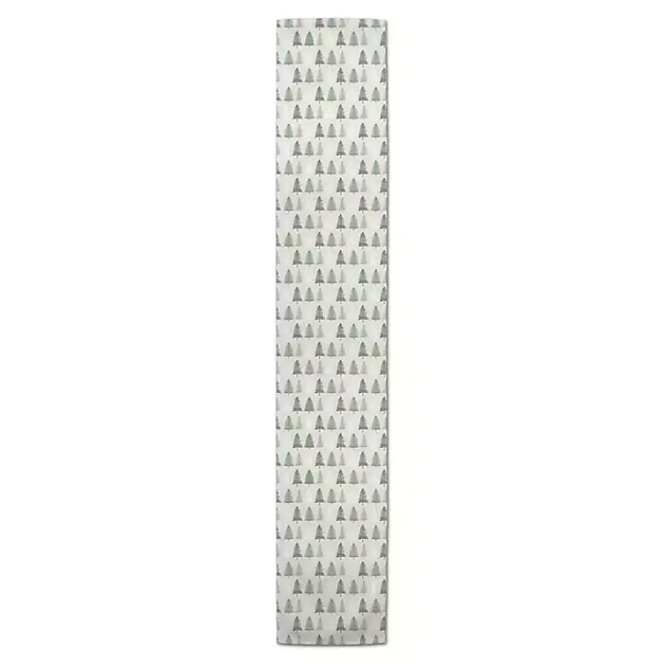 Christmas Dining & Entertaining>Kirklands Home Neutral Tree Pattern Table Runner Green