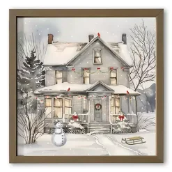 Christmas Art & Wall Decor>Kirklands Home Neutral Holiday Home Framed Art Print