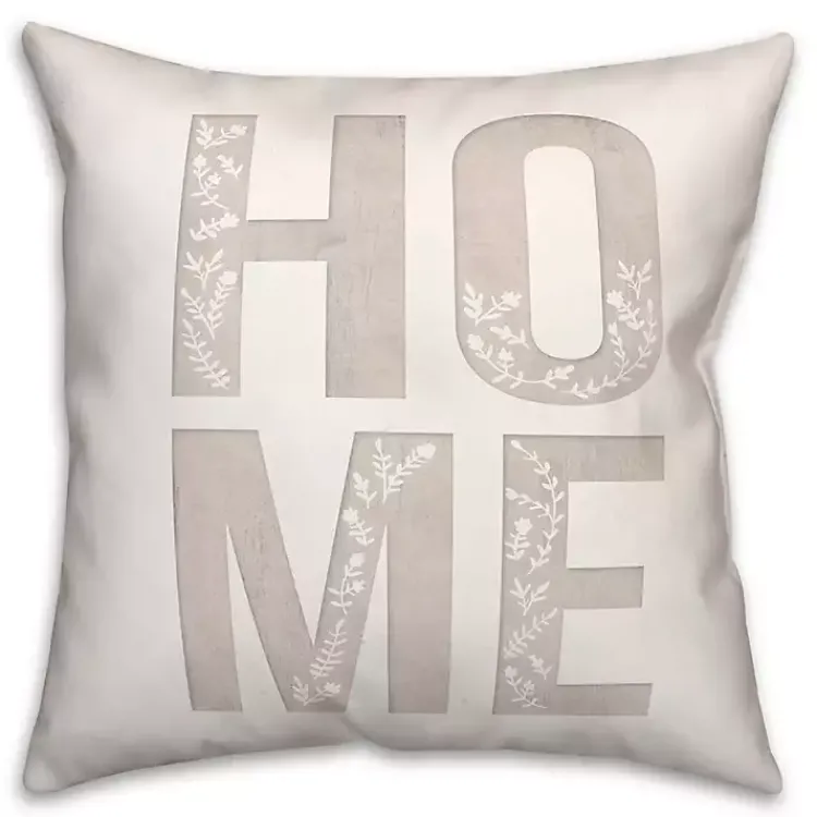 Pillows>Kirklands Home Neutral Home Floral Throw Pillow
