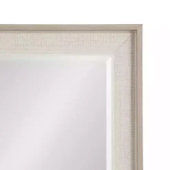 Kirklands Home Neutral Linen Beveled Wall Mirror Outlet