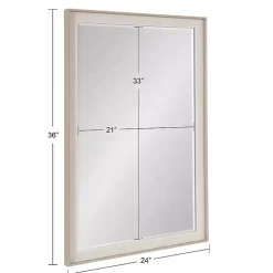 Kirklands Home Neutral Linen Beveled Wall Mirror Outlet