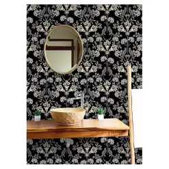 Kirklands Home Neutral Meadow Peel & Stick Wallpaper New