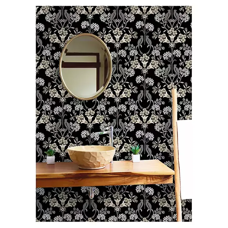 Kirklands Home Neutral Meadow Peel & Stick Wallpaper New