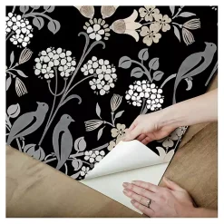 Kirklands Home Neutral Meadow Peel & Stick Wallpaper New
