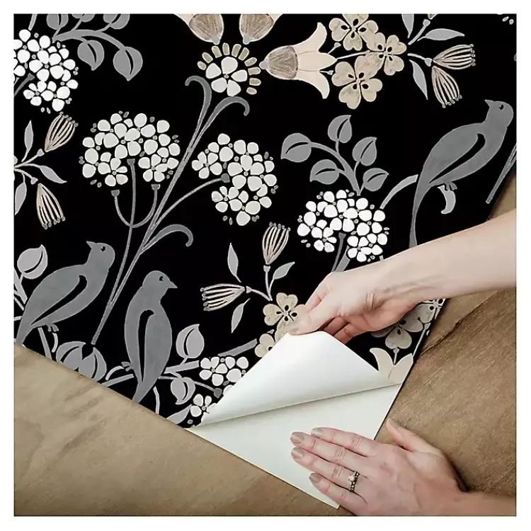 Kirklands Home Neutral Meadow Peel & Stick Wallpaper New