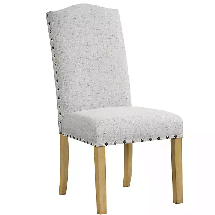 Kirklands Home Neutral Nailhead Parsons Dining Chairs, Set of 2 Multi Hot