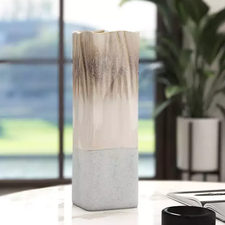 Vases>Kirklands Home Neutral Ombre Ceramic Vase, 16 in.