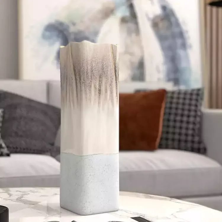 Vases>Kirklands Home Neutral Ombre Ceramic Vase, 16 in.