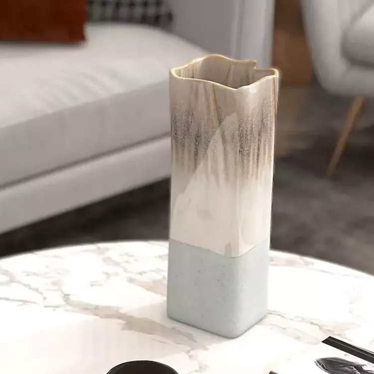 Vases>Kirklands Home Neutral Ombre Ceramic Vase, 16 in.