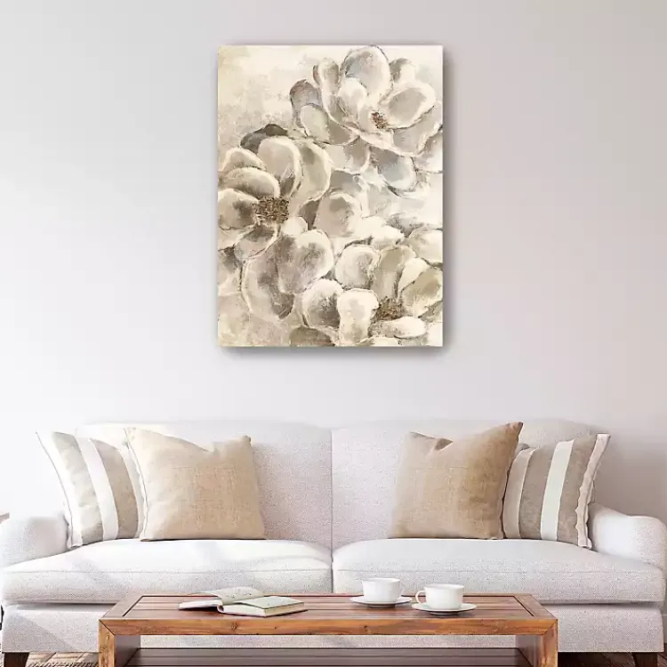 Kirklands Home Neutral Petals Canvas Art Print, 30x40 in. New