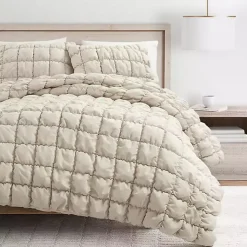 Kirklands Home Neutral Puff 3-pc. Full/Queen Comforter Set Tan