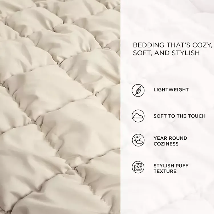 Kirklands Home Neutral Puff 3-pc. Full/Queen Comforter Set Tan