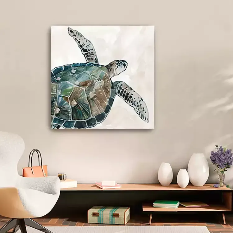 Kirklands Home Neutral Sea Turtle I Giclee Canvas Art Print Online