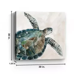 Kirklands Home Neutral Sea Turtle I Giclee Canvas Art Print Online