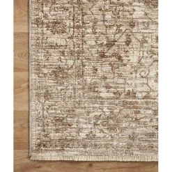 Kirklands Home Neutral Sorrento Medallion Area Rug, 5x7 Tan New