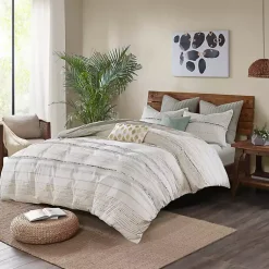 Kirklands Home Neutral Stripe King 3-pc. Comforter Set Discount