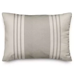 Pillows>Kirklands Home Neutral Stripes Indoor/Outdoor Lumbar Pillow