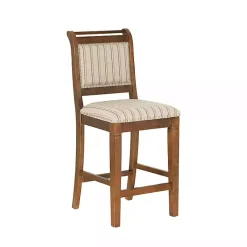 Kirklands Home Neutral Stripes Upholstered Emmy Counter Stool Tan Hot