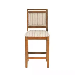 Kirklands Home Neutral Stripes Upholstered Emmy Counter Stool Tan Hot