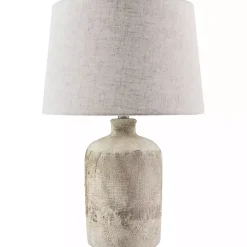Kirklands Home Neutral Textured Ceramic Rivera Table Lamp Tan Clearance