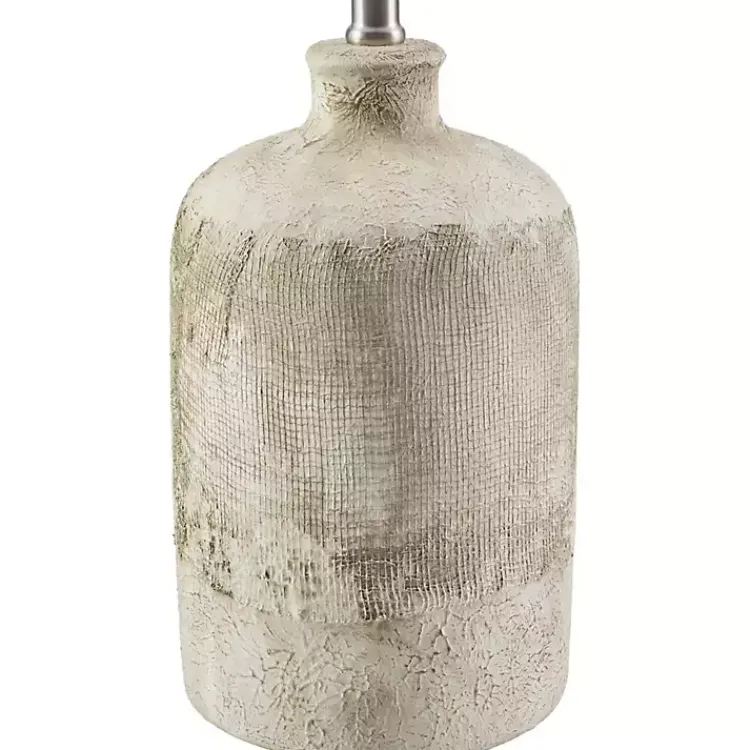 Kirklands Home Neutral Textured Ceramic Rivera Table Lamp Tan Clearance