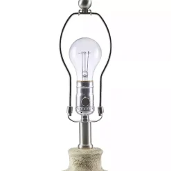 Kirklands Home Neutral Textured Ceramic Rivera Table Lamp Tan Clearance