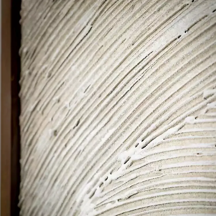 Kirklands Home Neutral Textured Wood Framed Wall Plaque