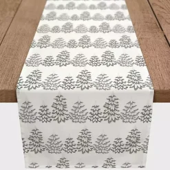 Christmas Dining & Entertaining>Kirklands Home Neutral Tree Patterned Table Runner, 90 in.