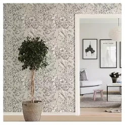 Kirklands Home Neutral Tropic Floral Peel & Stick Wallpaper Outlet