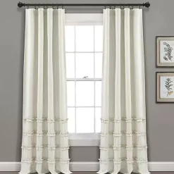 Kirklands Home Neutral Vintage Stripe Curtain Panel Set, 95 in. New