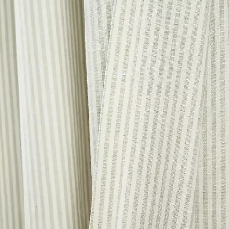 Kirklands Home Neutral Vintage Stripe Curtain Panel Set, 95 in. New