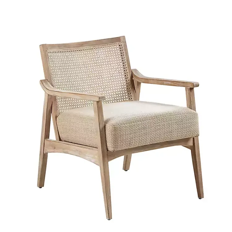 Kirklands Home Neutral Wheat Mid-Century Modern Accent Chair Tan Outlet