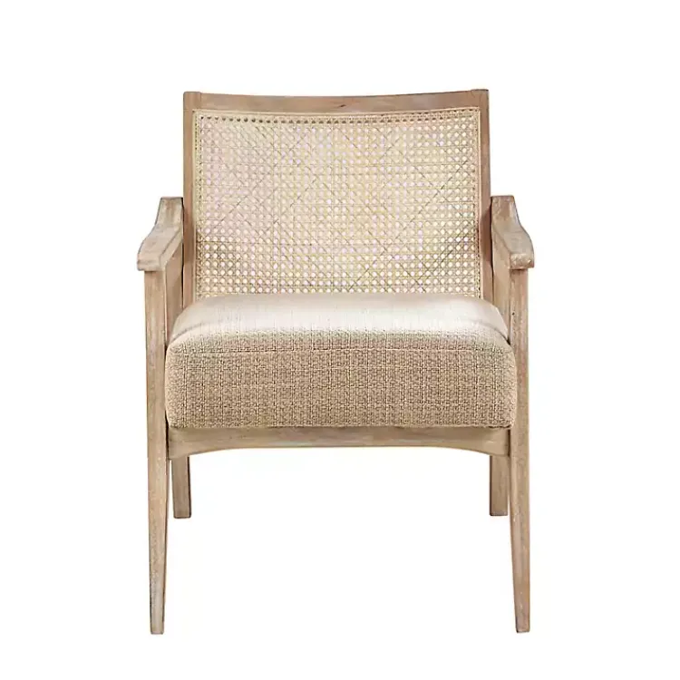 Kirklands Home Neutral Wheat Mid-Century Modern Accent Chair Tan Outlet