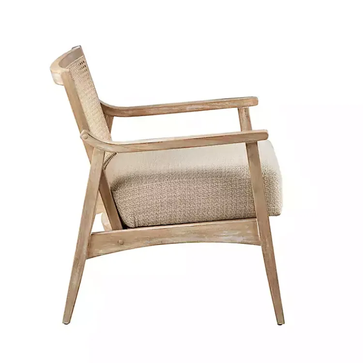 Kirklands Home Neutral Wheat Mid-Century Modern Accent Chair Tan Outlet