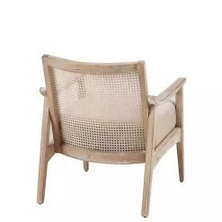Kirklands Home Neutral Wheat Mid-Century Modern Accent Chair Tan Outlet