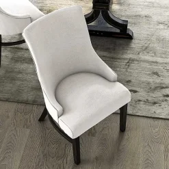 Kirklands Home Neutral Wingback Dining Chairs, Set of 2 Ivory Discount