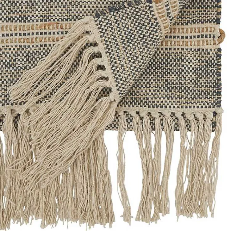 Kirklands Home Neutral Woven Tassel Table Runner Best
