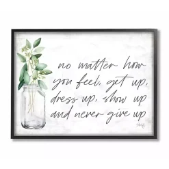 Kirklands Home Never Give Up Framed Giclee Canvas Art Print Sale