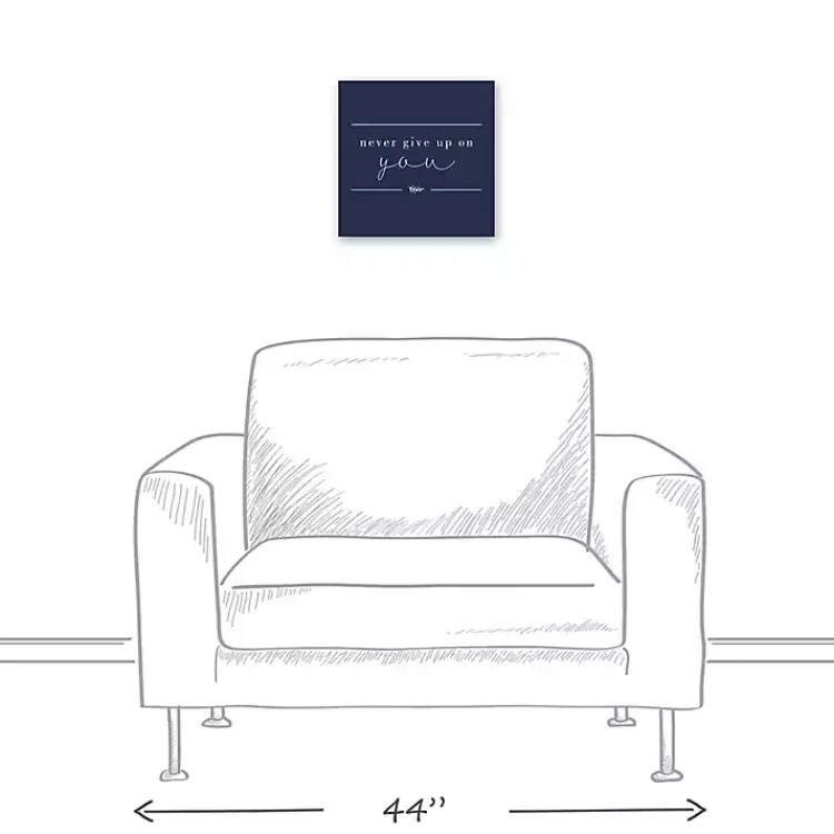 Kirklands Home Never Give Up on You Canvas Art Print Blue Discount