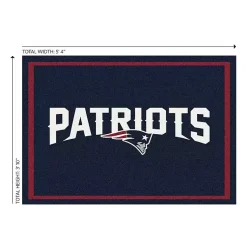 Kirklands Home New England Patriots Area Rug, 4x6 Black Clearance