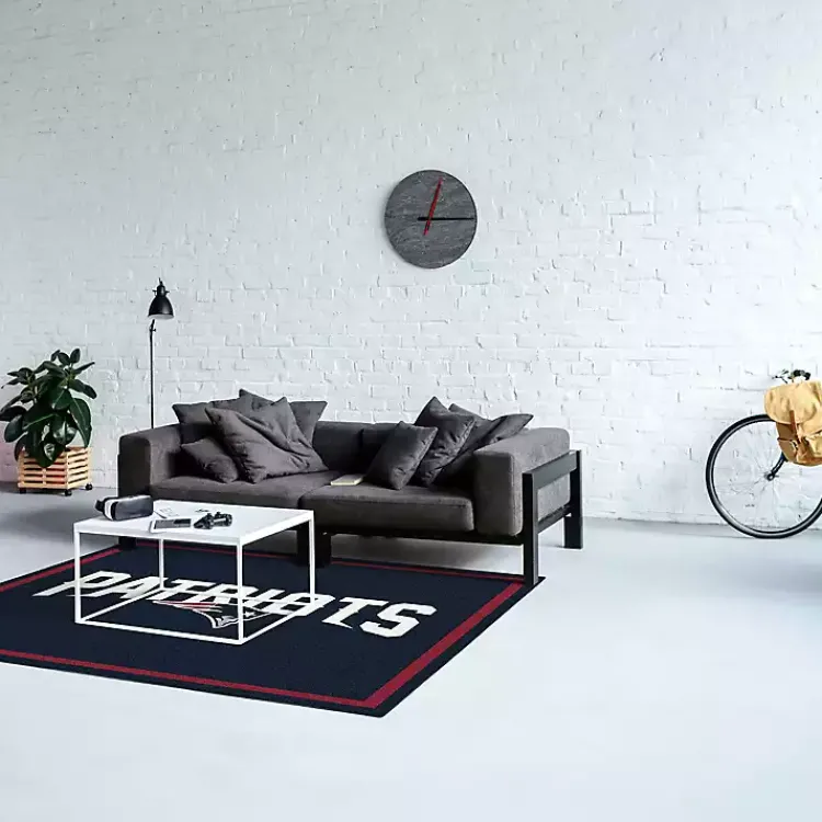 Kirklands Home New England Patriots Area Rug, 4x6 Black Clearance